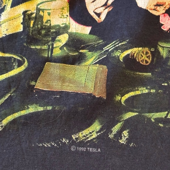 Vintage Tesla Psychotic Supper 1992 Tour T-Shirt - Picture 9 of 10